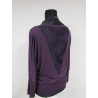 Bluzka Adelle - kimono z kwiatową koronką z tyłu