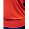 Bluzeczka dzianinowa z długim rękawem z falbanką - czerwona