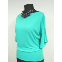 Bluzeczka kimono z rękawem zakończonym falbanką