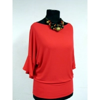 Bluzeczka kimono z rękawem zakończonym falbanką