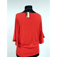 Bluzeczka kimono z rękawem zakończonym falbanką