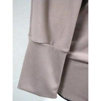 Bluzka Agnes beżowa - nietoperz z błyszczącymi lamówkamiami