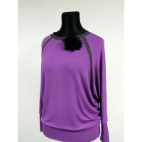 Bluzka Agnes - nietoperz z błyszczącymi lamówkami