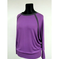 Bluzka Agnes - nietoperz z błyszczącymi lamówkami