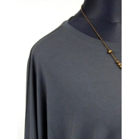 Bluzka oversize dla puszystej tuszująca boczki - khaki