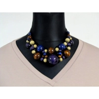 Adelle - luźna bluzka kimono z dekoltem i ściągaczami - cappucino