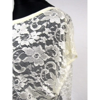 Tunika koronkowa w duże kremowe kwiaty