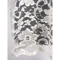 Tunika koronkowa w duże kremowe kwiaty