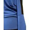 Bluza sportowa kimono z czarnymi lampasami - niebieski melanż