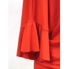 Bluzeczka kimono z marszczonym rękawem 3/4 - czerwona
