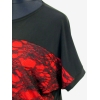Bluzeczka z szydełkową koronką czarno/czerwona
