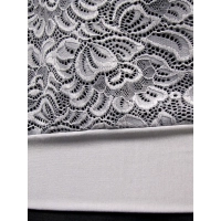 Ażurowa bluzka kimono z falbanką na rękawach