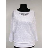 Bluzka kimono koronka z falbanką na rękawach