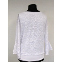 Bluzka kimono koronka z falbanką na rękawach