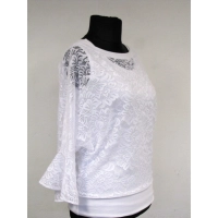 Bluzka kimono koronka z falbanką na rękawach