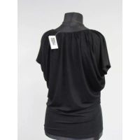 Bluzka nietoperz XXL mocno marszczony dekolt