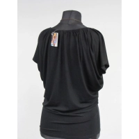 Bluzka nietoperz XXL mocno marszczony dekolt