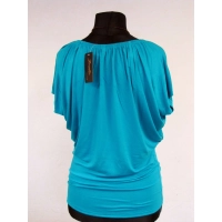 Bluzka Cindy dla kobiety z dużym biustem - turkusowa
