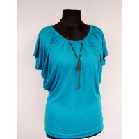 Bluzka Cindy dla kobiety z dużym biustem - turkusowa