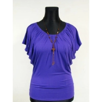 Bluzka Cindy dla kobiety z dużym biustem - niebieska