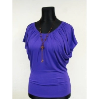 Bluzka Cindy dla kobiety z dużym biustem - niebieska