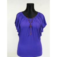 Bluzka Cindy dla kobiety z dużym biustem - niebieska