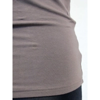 Bluzeczka nietoperz z mocno marszczonym dekoltem - beige