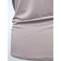 Bluzeczka nietoperz z mocno marszczonym dekoltem - capucino