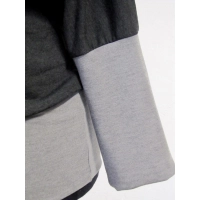 Bluzka Brenda grafitowo/szara KIMONO z dzianiny melanżowej