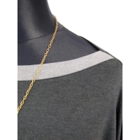 Bluzka Brenda grafitowo/szara KIMONO z dzianiny melanżowej