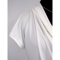 Bluzka krótki rękaw z lejącym dekoltem typu woda