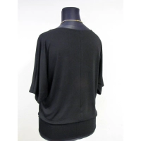 Bluzka kimono z dekoltem w szpic i marszczeniem