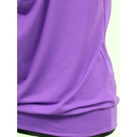 Bluzka krótki rękaw z lejącym dekoltem typu woda