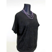 Bluzeczka z szydełkową koronką i krótkim rękawkiem