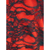 Bluzeczka z szydełkową koronką czarno/czerwona