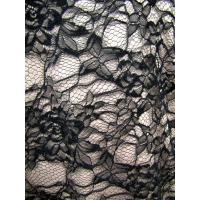 Bluzeczka z szydełkową koronką czarno/łososiowa