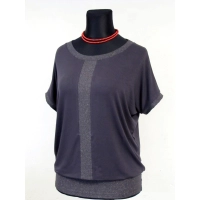 Bluzka kimono z brokatowymi wstawkami i ściągaczem