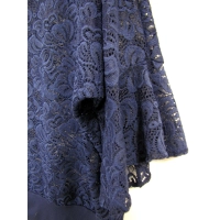 Ażurowa bluzka XXL kimono z falbanką na rękawach