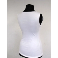 Koszulka bez rękawów z koronką na dekolcie