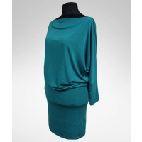 Sukienka Noemi z luźnym rękawem kimono i dekoltem łódka