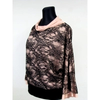 Bluzka koronkowa z falbaniastym podwójnym mankietem