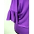 Bluzeczka kimono z marszczonym rękawem 3/4 - fioletowa